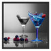 Blauer leckerer Cocktail Schattenfugenrahmen Quadratisch 70x70