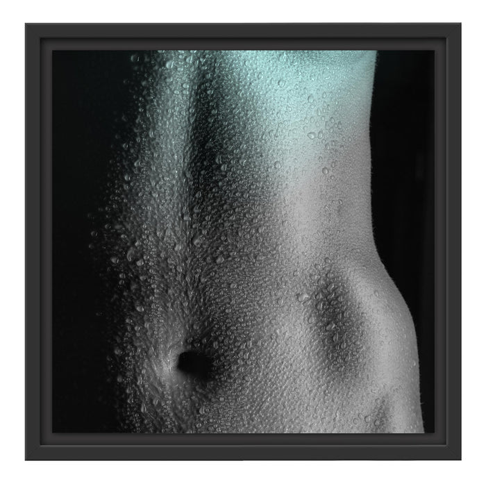 Erotischer Frauenkörper Schattenfugenrahmen Quadratisch 40x40
