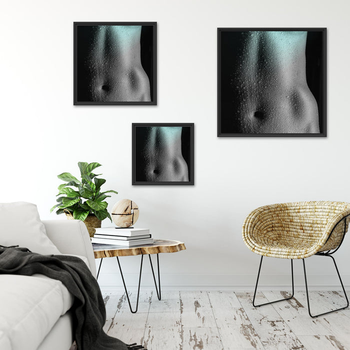 Erotischer Frauenkörper Quadratisch Schattenfugenrahmen Wohnzimmer