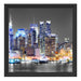 New York Skyline Schattenfugenrahmen Quadratisch 40x40