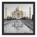 Taj Mahal in ruhiger Umgebung Schattenfugenrahmen Quadratisch 40x40