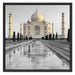 Taj Mahal in ruhiger Umgebung Schattenfugenrahmen Quadratisch 70x70
