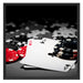 Spielkarten auf Pokertisch Schattenfugenrahmen Quadratisch 70x70