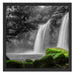 Wasserfall im Dschungel Schattenfugenrahmen Quadratisch 55x55