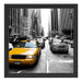 Gelbes Taxi in New York Schattenfugenrahmen Quadratisch 40x40