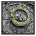 atronomische Uhr in Prag Schattenfugenrahmen Quadratisch 70x70