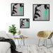 Abstrakt gezeichnete Frau Quadratisch Schattenfugenrahmen Wohnzimmer