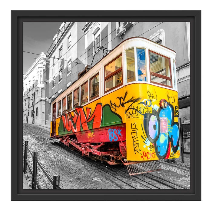 kleine Besprühte S-Bahn Schattenfugenrahmen Quadratisch 40x40