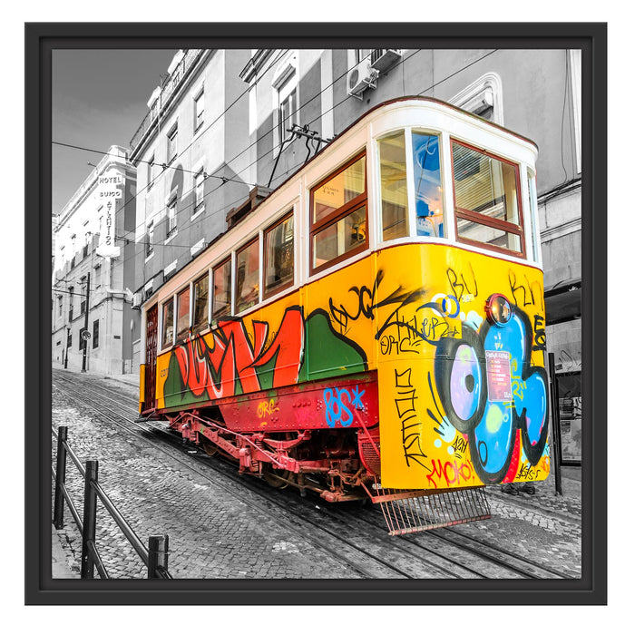 kleine Besprühte S-Bahn Schattenfugenrahmen Quadratisch 55x55