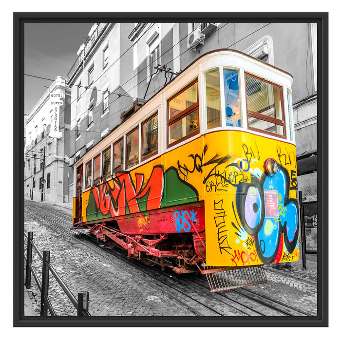 kleine Besprühte S-Bahn Schattenfugenrahmen Quadratisch 70x70