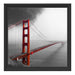 Golden Gate Bridge USA Schattenfugenrahmen Quadratisch 40x40