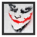 Joker Gesicht auf Spanplatte Schattenfugenrahmen Quadratisch 40x40