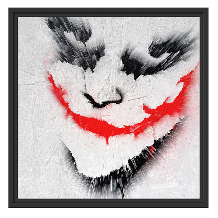 Joker Gesicht auf Spanplatte Schattenfugenrahmen Quadratisch 55x55