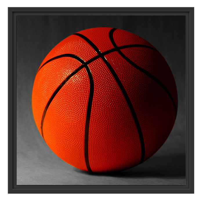 Basketball schwarzer Hintergrund Schattenfugenrahmen Quadratisch 55x55