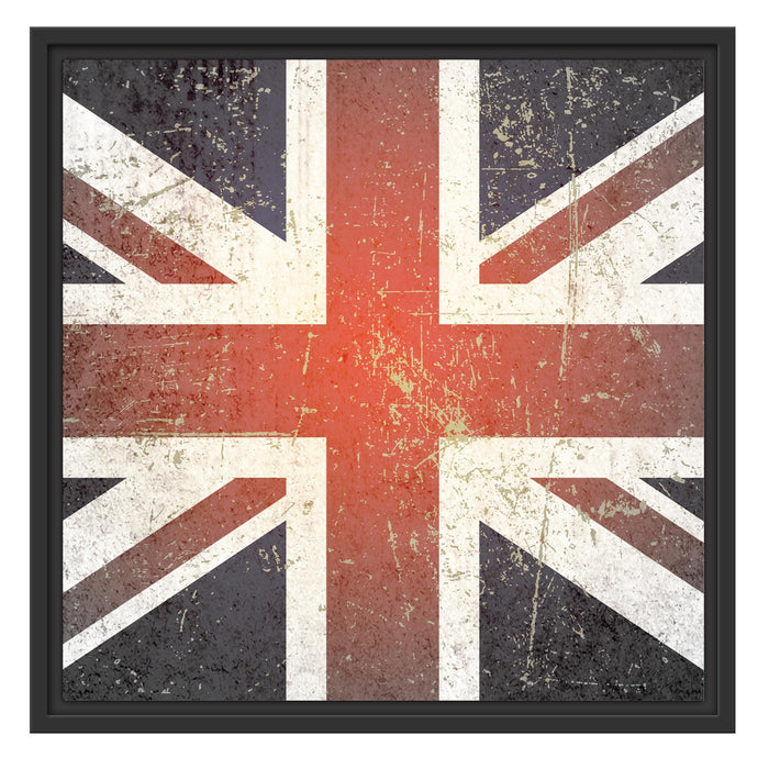 British Union Jack Schattenfugenrahmen Quadratisch 55x55