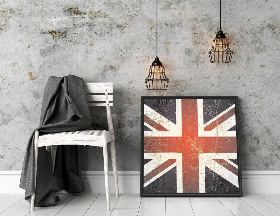 British Union Jack Quadratisch Schattenfugenrahmen Dekovorschlag