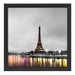 Eifelturm in Paris B&W Schattenfugenrahmen Quadratisch 40x40