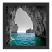 Felsenbucht im Meer Schattenfugenrahmen Quadratisch 40x40