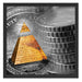 Illuminati Pyramide Dollar Schattenfugenrahmen Quadratisch 55x55