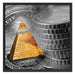 Illuminati Pyramide Dollar Schattenfugenrahmen Quadratisch 70x70