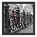 Fahrräder an Wasserstraße Schattenfugenrahmen Quadratisch 40x40