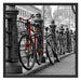 Fahrräder an Wasserstraße Schattenfugenrahmen Quadratisch 70x70