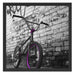 BMX Fahrrad Graffiti Schattenfugenrahmen Quadratisch 55x55