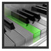 Piano green Klaviertasten Schattenfugenrahmen Quadratisch 55x55