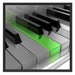 Piano green Klaviertasten Schattenfugenrahmen Quadratisch 70x70