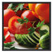 Obst Gemüse Gurke Tomaten Schattenfugenrahmen Quadratisch 70x70