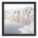 Winterlandschaft Wald Schnee Schattenfugenrahmen Quadratisch 40x40