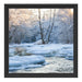 Bach in Winterlandschaft Schattenfugenrahmen Quadratisch 40x40