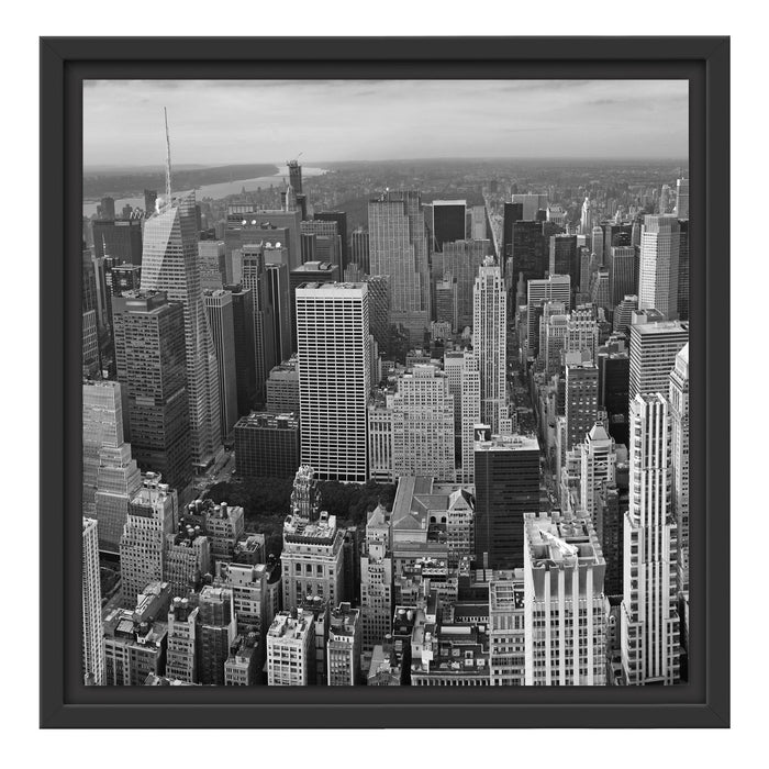 New York Skyline Schattenfugenrahmen Quadratisch 40x40