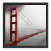 Golden Gate Bridge Aussicht Schattenfugenrahmen Quadratisch 40x40