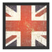 UK Flagge Schattenfugenrahmen Quadratisch 40x40