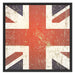 UK Flagge Schattenfugenrahmen Quadratisch 70x70