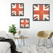 UK Flagge Quadratisch Schattenfugenrahmen Wohnzimmer