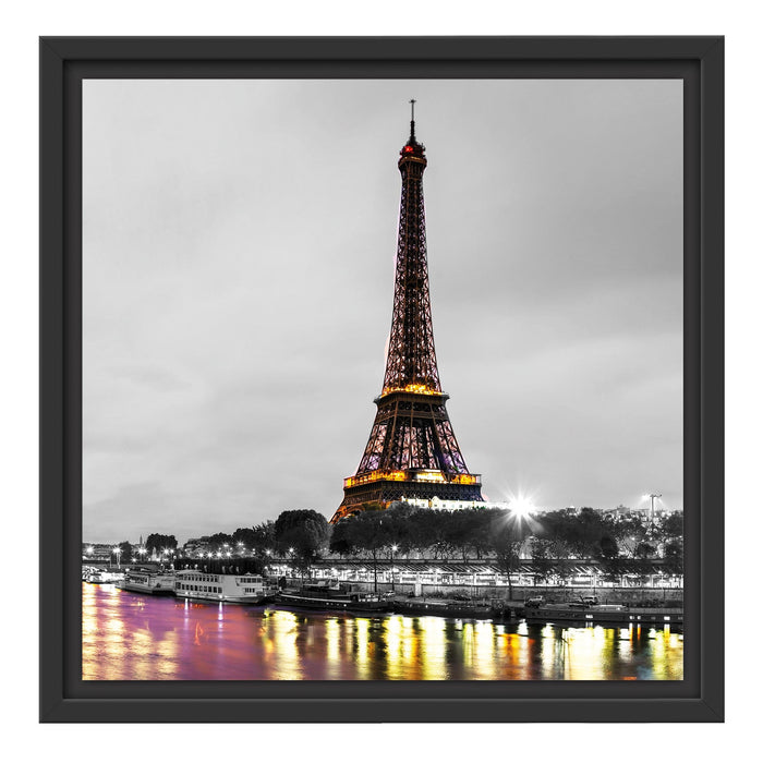 Eifelturm Schattenfugenrahmen Quadratisch 40x40