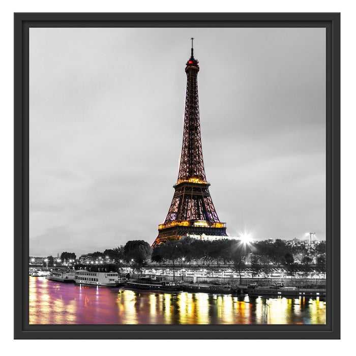 Eifelturm Schattenfugenrahmen Quadratisch 55x55