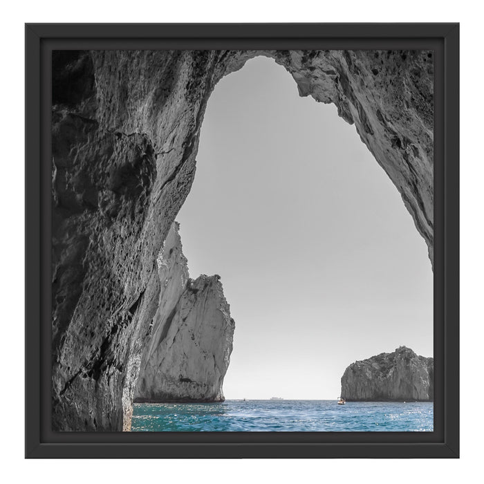 Bucht im Meer Schattenfugenrahmen Quadratisch 40x40