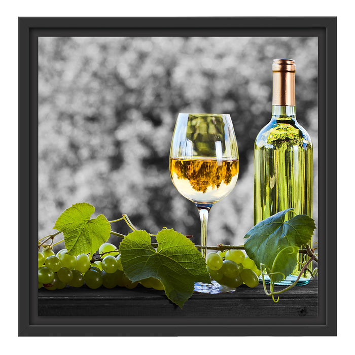 Weinverkostung im Sommer Schattenfugenrahmen Quadratisch 40x40