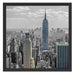 New Yorker Empire State Building Schattenfugenrahmen Quadratisch 55x55