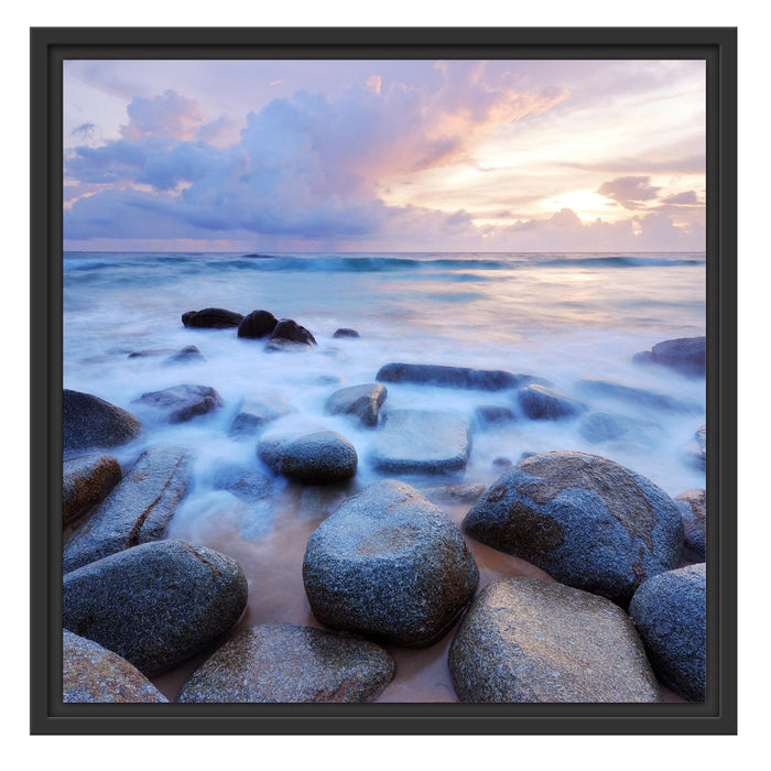 Romantisches Meer Schattenfugenrahmen Quadratisch 55x55