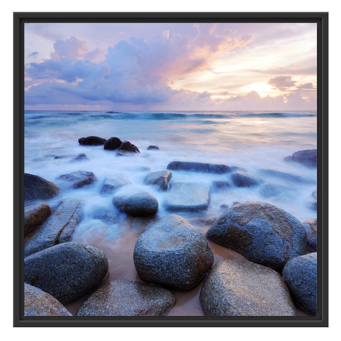 Romantisches Meer Schattenfugenrahmen Quadratisch 70x70