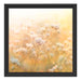 Romantische Blumenwiese Schattenfugenrahmen Quadratisch 40x40