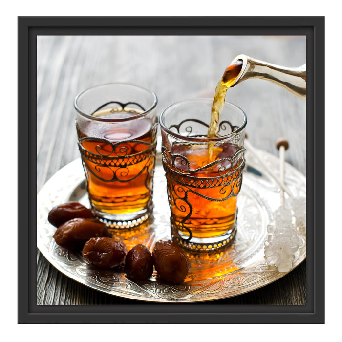 Arabischer Tee Schattenfugenrahmen Quadratisch 40x40