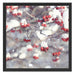 Vogelbeeren mit Schnee bedeckt Schattenfugenrahmen Quadratisch 55x55