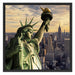 Freiheitsstatue in New York Schattenfugenrahmen Quadratisch 70x70