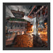 alte Stadt in Nepal Schattenfugenrahmen Quadratisch 40x40