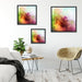 abstrakte bunte Wasserfarben Quadratisch Schattenfugenrahmen Wohnzimmer